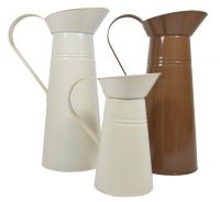 “Whimrose House” Steel Milk Jug Planters