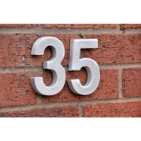 Brushed Aluminium Bold Rear Fix Numbers Brushed Aluminium Bold Rear Fix Numbers