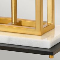 Brushed Brass and Marble Base Brushed Brass and Marble Base