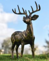 Brushed Gold "Winston" Stag Garden Sculpture 