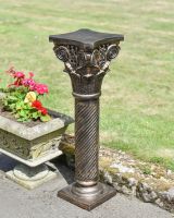 Brushed Gold Corinthian Column with Barley Twist Detail