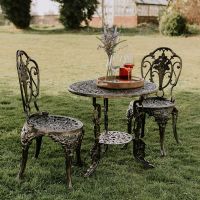 "Rosebud" Set in Brushed Gold 