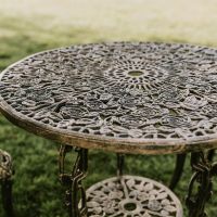 Close up of Rosebud Table 
