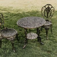 "Rosebud" Set in Brushed Gold 