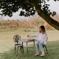 "Wentworth" Dining Set in Brushed Gold Finish 