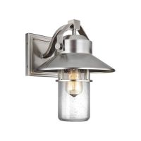 Brushed Steel "Brentwood" Top Fix Wall Light - 33cm
