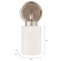 Dimensions of the Brushed Nickel Bathroom Wall Light