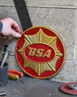Scale image of "BSA" Cast Iron Automobilia Reproduction Sign