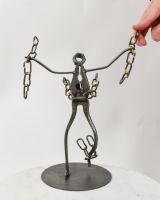 Scale image of scrap metal art sculpture Scale image of scrap metal art sculpture