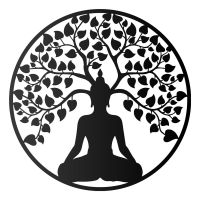 "Buddha Tree" Wall Art in a Black Finish