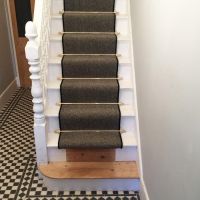 Cambridge Polished Brass Stair Rods in Situ on a Stair Case Cambridge Polished Brass Stair Rods in Situ on a Stair Case