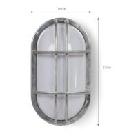 Galvanised Steel Bulk Head Wall Light Measurements Galvanised Steel Bulk Head Wall Light Measurements
