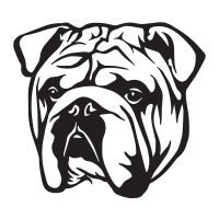 Metal Bulldog Wall Art Finished in Black  Metal Bulldog Wall Art Finished in Black