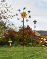 Bumble Bee and Sunflower Garden Spinner Spike Bumble Bee and Sunflower Garden Spinner Spike