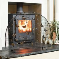 "Butterfly" Black & Bronze Fire Screen