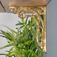 Ornate “Victorian Amalina” Scroll Bracket in a Polished Brass Finish
