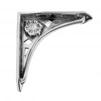 bright Chrome Tudor rose shelf bracket
