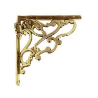 Art Nouveau Shelf Bracket - polished brass