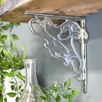 "Art Nouveau" Shelf Bracket Finished in a Polished Aluminium