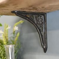 Cast Iron Shelf Bracket with rose motif
