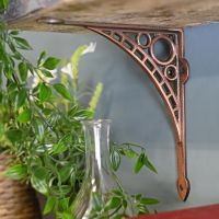 Architecural Copper Finish Cast Iron Shelf Bracket