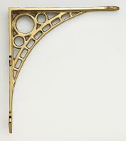 Polished Brass "Iron Bridge" Shelf Bracket - Small 20cm x 22cm Polished Brass "Iron Bridge" Shelf Bracket - Small 20cm x 22cm