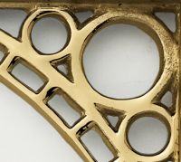 Polished Brass "Iron Bridge" Shelf Bracket - Small 20cm x 22cm Polished Brass "Iron Bridge" Shelf Bracket - Small 20cm x 22cm