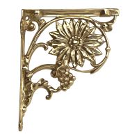 Polished brass sunflower shelf bracket Polished brass sunflower shelf bracket