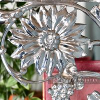 Bright Chrome Sunflower Shelf Bracket 27 x 21cm