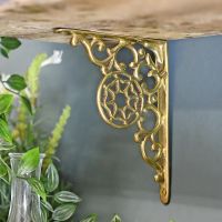 Polished Brass Scrolled shelf bracket Polished Brass Scrolled shelf bracket