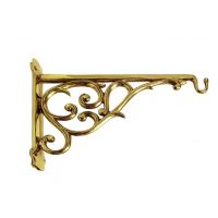 Polished Brass Scroll-Effect Hanging Bracket 25 x 36cm Polished Brass Scroll-Effect Hanging Bracket 25 x 36cm