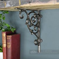 Cast Iron Tulip Design Shelf Bracket 20 x 23cm