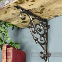 Cast Iron Tulip Design Shelf Bracket 20 x 23cm