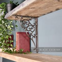Cast Iron Ornate Scroll Shelf Bracket 28 x 22.5cm