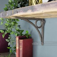 Cast Iron Circle Design Shelf Bracket 16 x 19.5cm