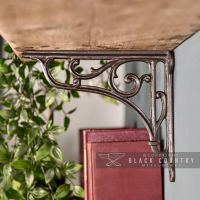 Natural Iron Ornate Shelf Brackets