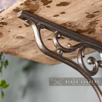 Cast Iron Shelf Bracket with Scroll - 9 x 10cm