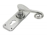 Pewter Monkeytail Euro Lock Lever Door Handle Lock Pewter Monkeytail Euro Lock Lever Door Handle Lock