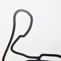 Close-up of the Finish on the Cadwell Park Race Track Natural Steel Wall Art