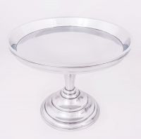 “Dame Astrid” Medium Polished Aluminium Cake Stand