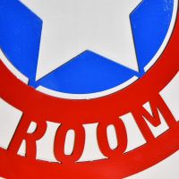 Close up of "Captain America" Wall Art 