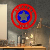 "Captain America" Personalised Wall Art in Situ in the Office