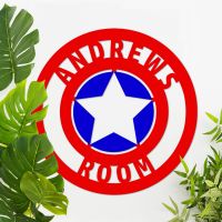 "Captain America" Personalised Wall Art Among Plants in the Home