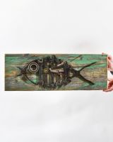 Scale image of Recycled Metal Carp Wall Art