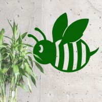 Cartoon Bee in Green Finish 