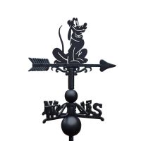 Cartoon Bloodhound Dog Weathervane on White Background