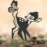 Black Cartoon Deer Silhouette Outdoors