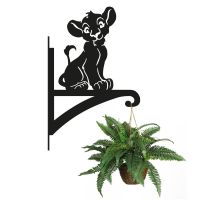 Cartoon Lion Cub Hanging Basket Bracket with Planter