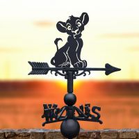 Cartoon Lion Cub Weathervane