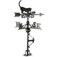 Cat & Mouse Weathervane on the Universal Bracket Vertically  Cat & Mouse Weathervane on the Universal Bracket Vertically